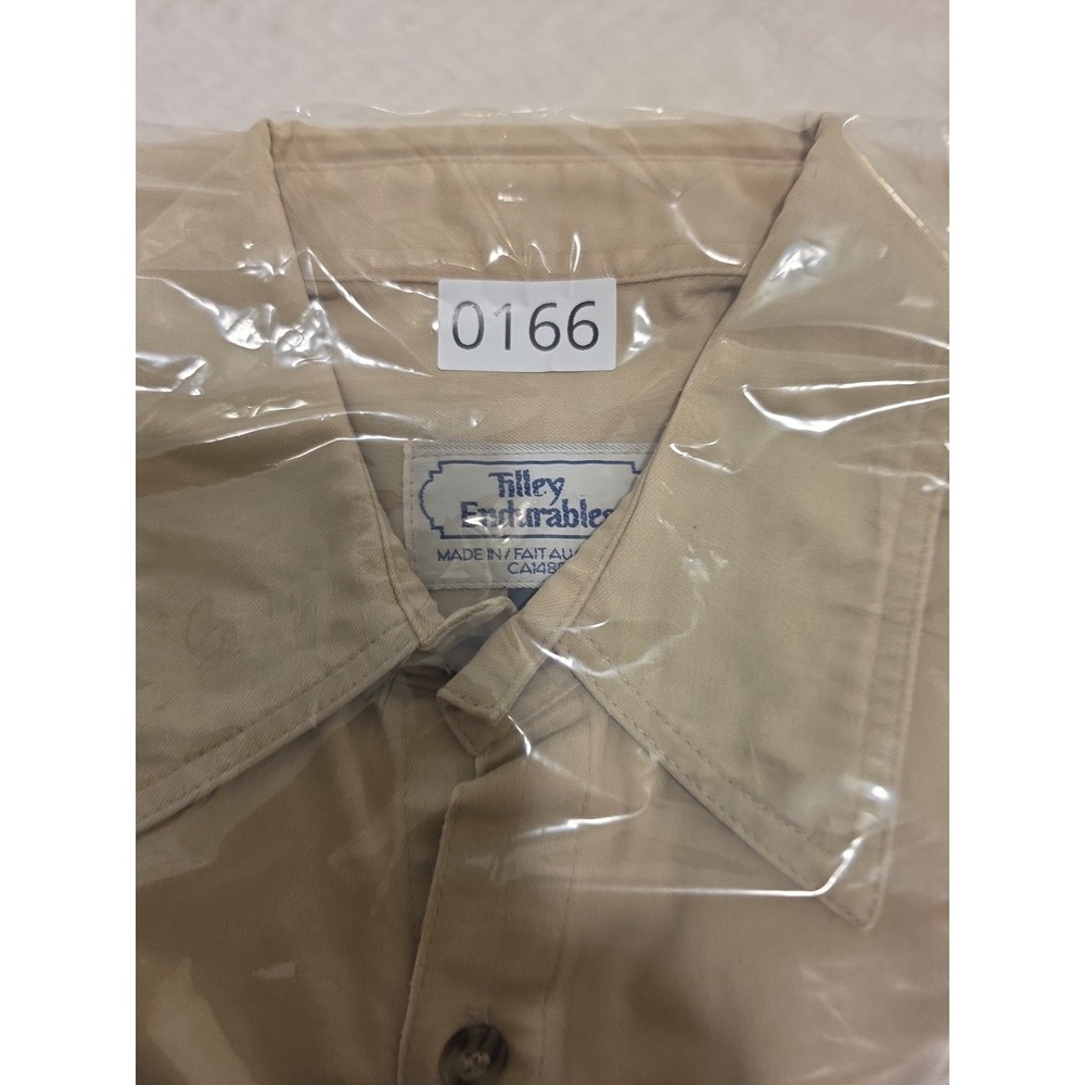 Tilley Endurables Vintage Safari Shirt Men's Medium Khaki Beige - Picture 11 of 11